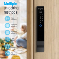 Cerradura Digital Inteligente Te'an con WiFi, Almacenamiento de Contraseña en Tarjeta de Memoria, Cerradura de Aluminio para Puerta con Datos en la Nube para el Hogar