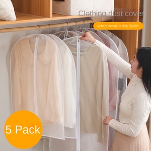 <span class=keywords><strong>Housse</strong></span> de <span class=keywords><strong>vêtement</strong></span> anti-poussière transparente en PEVA avec fermeture éclair pour <span class=keywords><strong>rangement</strong></span> suspendu dans la garde-robe - Product Image 2