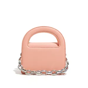 Sac à main à bretelles en cuir PU pour femmes, petit sac de luxe rose sexy, sacoches à cosmétiques, étuis pour dames