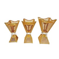 Brûleur d'encens métallique creux électroplaqué, style arabe du Moyen-Orient, pour aromathérapie religieuse transfrontalière, pour la maison et le bureau DY-H6214