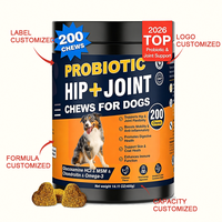 Glucosamine HCl MSM Chondroïtine Probiotique pour Chiens : Soulagement Intestinal et Articulaire, Complément pour la Santé de la Microflore Intestinale