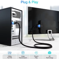 Câble coaxial bidirectionnel HDMI vers DVI mâle-mâle 1080P avec gaine en PVC, logo personnalisé, longueur personnalisable pour PC/moniteur