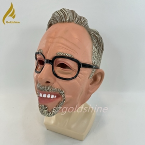 Halloween <strong>Old</strong> Man Grandpa Face Wig <strong>Old</strong> Man Mask Headpiece Halloween Costume Cosplay Wig Silicone Head Mask - Product Image 4