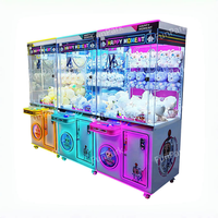 Prix de gros d'usine Machine de jeu d'arcade de bonbons à pièces Jouet en peluche Cadeau Machine à griffes de grue avec accepteur de billets pour les enfants