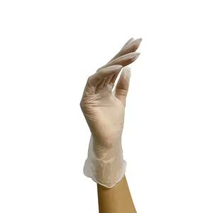 Gants jetables en vinyle transparent sans poudre pour écran tactile étanche à l'huile en PVC à vente chaude