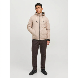 Men's Autumn Windbreaker Coat Regular <b>Warm</b> <b>Jacket</b> with Stand Collar Hood Casual <b>Waterproof</b> Windproof for Adults - Product Image 1