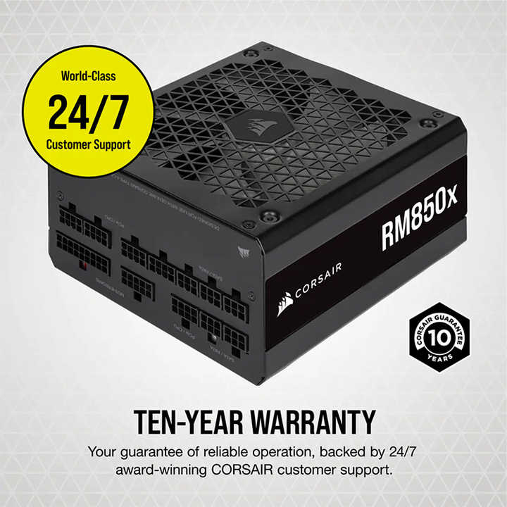 CORSAIRRMxシリーズRM850x850W完全モジュラー電源、80 PLUSゴールド 