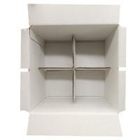 Boîte d'emballage en carton ondulé de haute qualité pour quatre verres avec séparateur verrouillable, fournisseur de boîtes d'emballage personnalisées