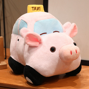 Lindos Peluches <span class=keywords><strong>de</strong></span> Cerdito Taxi en Varios Colores Brillantes Hechos <span class=keywords><strong>de</strong></span> Tela Suave, Perfectos como Regalos Creativos y Adornos Encantadores para el Hogar - Product Image 2
