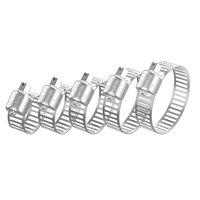 Collier de serrage pour tuyau d'entraînement Collier de serrage pour tuyau en acier inoxydable réglable de 8 à 44mm de gamme Collier de serrage pour engrenage à vis sans fin