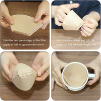 40 pièces/sac, Taille 103, Papiers de filtre jetables pour cafetière à filtre, compatibles avec la plupart des machines à café domestiques