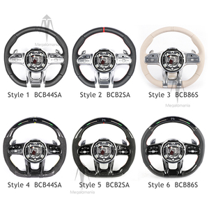 Volant en fibre de carbone LED pour Mercedes Benz Classe E, <span class=keywords><strong>S</strong></span>, <span class=keywords><strong>C</strong></span>, G (modèles W205, W204, W212, W211, W213, W222, W218) – Mise à niveau du modèle ancien vers le nouveau modèle - Product Image 4