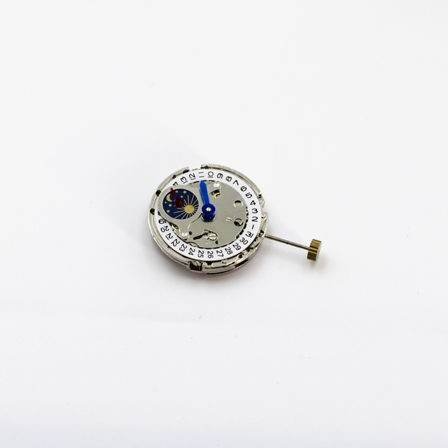 TC Customizable White Copper Mechanical Watch Movement with Three Calendars and Star-second Display Handmade Durable