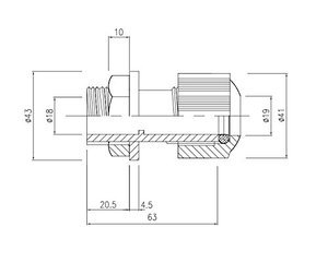 Conexión Roscada de Unión Simple de Fácil Mantenimiento, Tamaño de Puerto 13A, Modelo Kansaikako P35-001, Tratamiento de Agua Industrial Japonés - Product Image 2