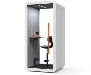 Cabina de Oficina Insonorizada, Moderna, Acústica, con Curva Suave y Sofá para la Colaboración en Equipo - Product Image 4