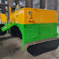 Machine à compost de fumier de poulet sans conducteur Engrais organique Chenille Déplacement Compost Turner Equipment