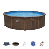 Piscine familiale portable Bestway 561CU Container Hydrium en acier et PVC pour l'extérieur