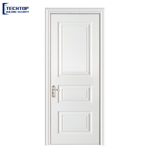 TECHTOP dış güvenlik ön dış giriş ahşap kapı ev yatak odası için amerikan Modern stil özel PVC WPC kapı - Product Image 6