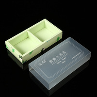 Boîte à tiroir transparente en PVC personnalisée pour l'emballage du thé, boîte pliante en carton personnalisée pour aliments, thé, gâteaux, boîte vide en carton blanc pour le stockage