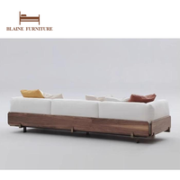 Canapé d'angle de salon de villa BLAINE, design moderne, tissu de haute qualité, rembourrage en éponge, en bois, dernière collection