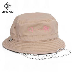 Chapeau de pêcheur personnalisé OEM, respirant, avec logo brodé, cordon de serrage, chapeau de pêcheur luxueux en coton doux - Product Image 1