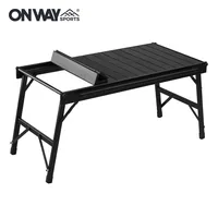OnwaySports الأسود في الهواء الطلق متعددة الأغراض طاولة قابلة للطي المحمولة نزهة التخييم الشواء الجدول