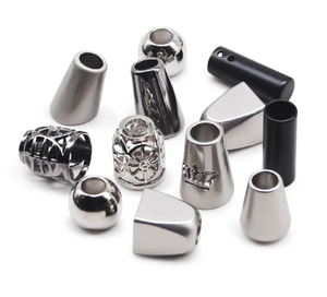 Wyse 3d biểu tượng tùy chỉnh dây kết thúc kim loại có thể điều chỉnh dây chuỗi dây khóa stopper miễn phí mạ hợp kim thời trang stoppers quần áo - Product Image 3