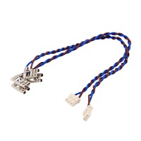 Cable de señal de par trenzado con terminal tipo bandera, arnés de desconexión rápida tipo espada, 300V, azul y marrón, mini conector para electrodomésticos, OEM personalizado