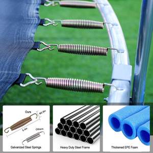 Trampolín Plegable de PVC <span class=keywords><strong>Sunsky</strong></span> para Adultos y Niños - Tamaño de Marco de 8/10/12 Pies con Red Protectora - Product Image 4