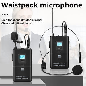 Micrófono Inalámbrico Dinámico UHF Profesional DR28 con Cancelación de Ruido para Iglesia, Conferencias y Discursos, 2 Canales - Product Image 4