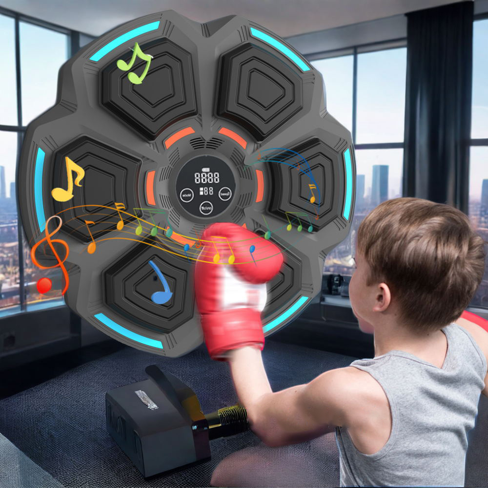 GORDON OEM, venta al por mayor, máquina de entrenamiento de boxeo inteligente, almohadilla de perforación de objetivo montada en la pared para el hogar, máquina de boxeo de música personalizable