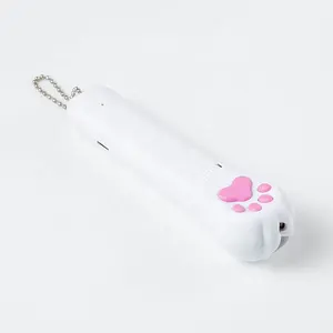 2020 Populer USB Pengisian Kreatif Lucu Kucing LED Pointer Pelatihan Kucing Mainan Laser dengan Terang Animasi Pola Shadow
