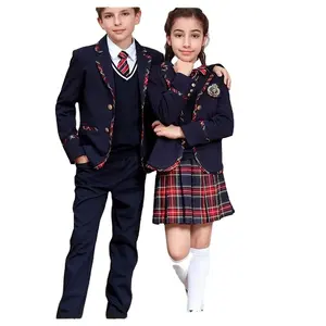 Dark blue uniform for school including suit and shirt