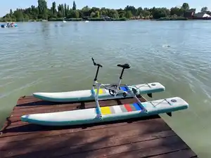EU-Warenlager Drop Ship Neuankömmling schwimmende aufblasbare Wasser fahrrad pedal boote schwimmendes Fahrrad zu verkaufen