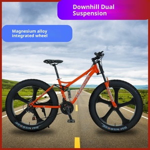 Pedale ordinario in acciaio 4.0 grande pneumatico Downhill Mountain Bike adulto fuoristrada da <span class=keywords><strong>uomo</strong></span> da donna freno a disco a 21 velocità - Product Image 2