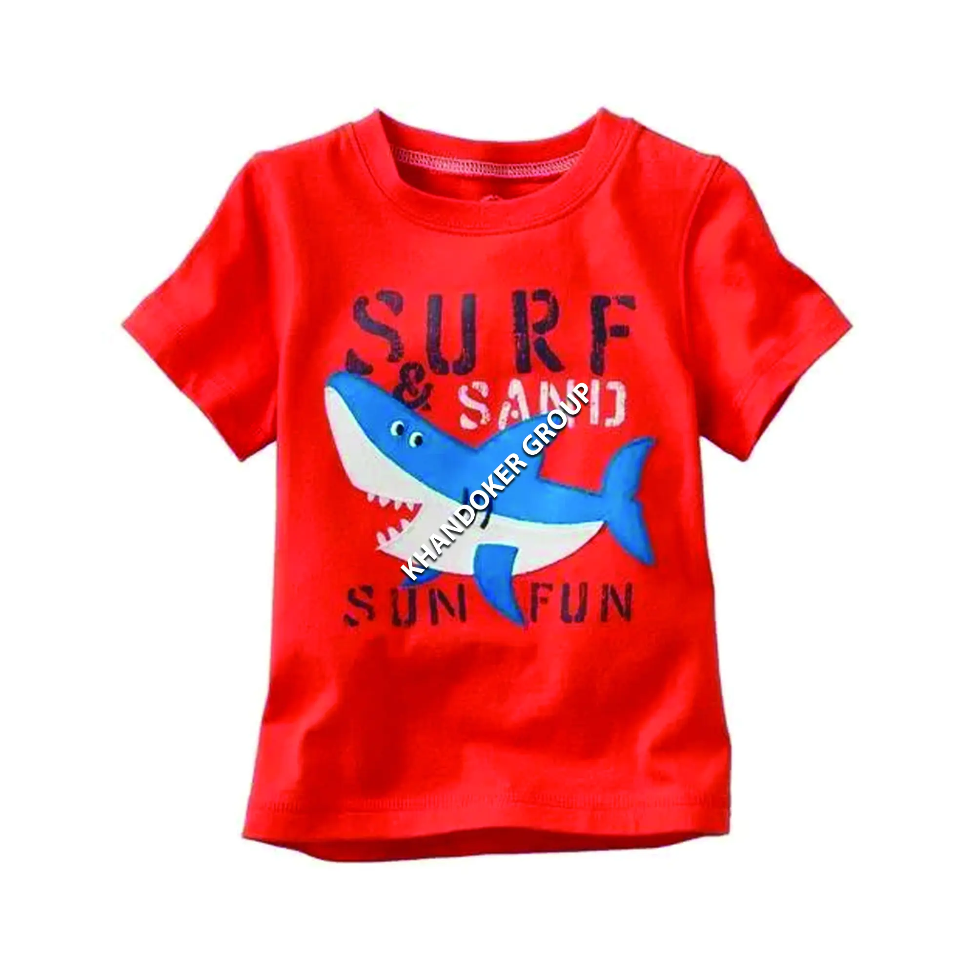 Kurzarm-T-Shirt 100 % Baumwolle Grundlegendes einfarbiges individuelles Logo Druck runder O-Ausschnitt Sommer-T-Shirts Jungs bedrucktes T-Shirt aus Bangladesch