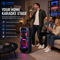 Speaker Party Rechargeable HANSUO HS-TS10V6 dengan Driver Bass 10 Inch, Tweeter Ganda, USB, TF, FM, dan Efek Lampu Dinamis