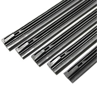 Gancho U/J Original para parabrisas delantero de coche, recargas de limpiaparabrisas para todas las estaciones, tiras de goma Natural, hoja de limpiaparabrisas híbrida, 8 mm