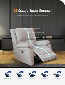 नई लक्जरी reclining सिनेमा सोफे चमड़े के सोफे सेट झुकनेवाला कुर्सी - Product Image 3