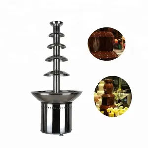 OEM Automatic 5 Tires Hot Chocolate Fountain Machine Stainless Steel Chocolate Melting Tower Waterfall