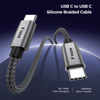 Câble UNIEAN Type C vers C 60W, Charge Rapide et Transfert de Données, Cordon en Nylon Tressé Durable et Silicone, Fil Chargeur Compatible Ordinateur Portable