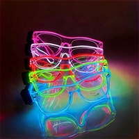 Nouvelles lunettes lumineuses LED, lunettes néon multicolores, lunettes de rave, lunettes néon pour rave, fête, Halloween, Noël