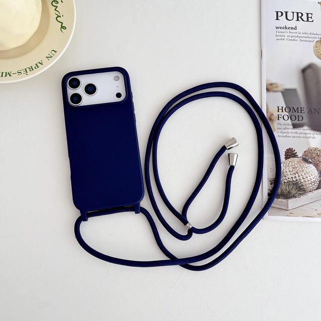Adjustable TPU Crossbody Lanyard Strap Phone Case for apple iPhone 17 16 15 14 13 12 11 Pro Max Necklace Cord Back Cover Case
