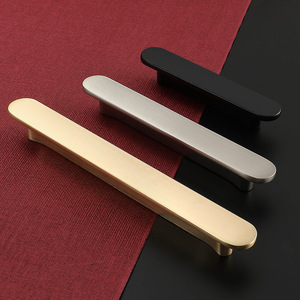 Armoires européennes au design moderne salle de bain tête ronde grand T longue poignée simple armoire tiroir poignée - Product Image 2