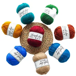 Atacado Crochê Duplo Tricô 50g Macio De Malha 4 Ply Crochet 100% Fio Acrílico