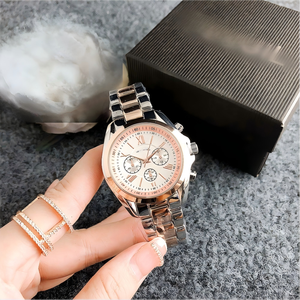 <span class=keywords><strong>Reloj</strong></span> de Cuarzo Elegante <span class=keywords><strong>para</strong></span> <span class=keywords><strong>Mujer</strong></span>, Estilo Ginebra, Correa de Aleación, Compacto, con Tres Esferas y Seis Agujas Decorativas - Product Image 5
