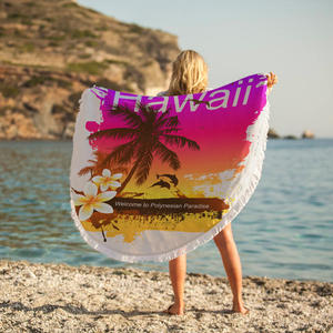 Toalla de playa redonda floral con flecos microfibra flor libre de arena círculo grande manta de playa tiro redondo baño <span class=keywords><strong>piscina</strong></span> <span class=keywords><strong>tapiz</strong></span> - Product Image 1