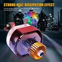 1 pièce Phare LED de 3 pouces à double lentille de projecteur, faisceau Hi/Lo, avec Angel Eye et Devil Eye, phare avant de remplacement pour moto