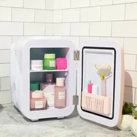Mini-Réfrigérateur Haute Qualité à Refroidissement Rapide, 4 Litres/6 Canettes, pour Soins de la Peau, Chambre et Voiture