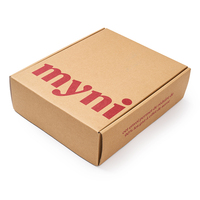 Serrure d'oreille imprimée avec logo personnalisé Emballage en papier kraft en carton ondulé Boîte postale d'expédition avec insert